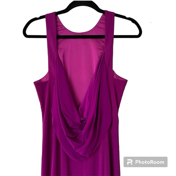 Jay Godfrey Purple Cowl Back Sleeveless Full Length Formal Evening Gown 6 - Picture 7 of 9